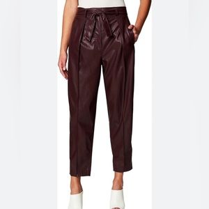 NWT BlankNYC Faux Leather Wrap Pants in Grape (dark burgundy) Size 27